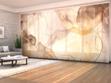 Set di 8 Tende a Pannello Delicato Acquerello in Beige e Marrone — Foto