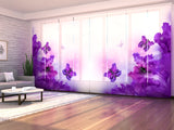 Set di 8 Tende a Pannello Farfalle Viola Magiche — Foto