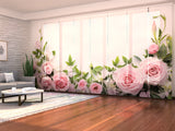 Set di 8 Tende a Pannello Tenerezza delle Rose Rosa — Foto