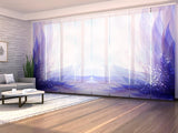 Set di 8 Tende a Pannello Fiore Blu Astratto — Foto