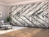 Set di 8 Tende a Pannello Legno Invecchiato Grigio — Foto