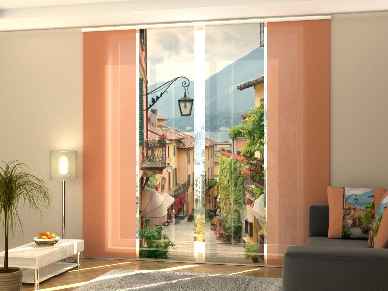 Set di 4 Tende a Pannello Pittoresca Città d'Italia — Foto