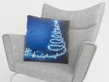 Federe per Cuscini Albero di Natale Blu — Foto