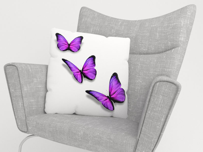 Federe per Cuscini Farfalle Viola — Foto