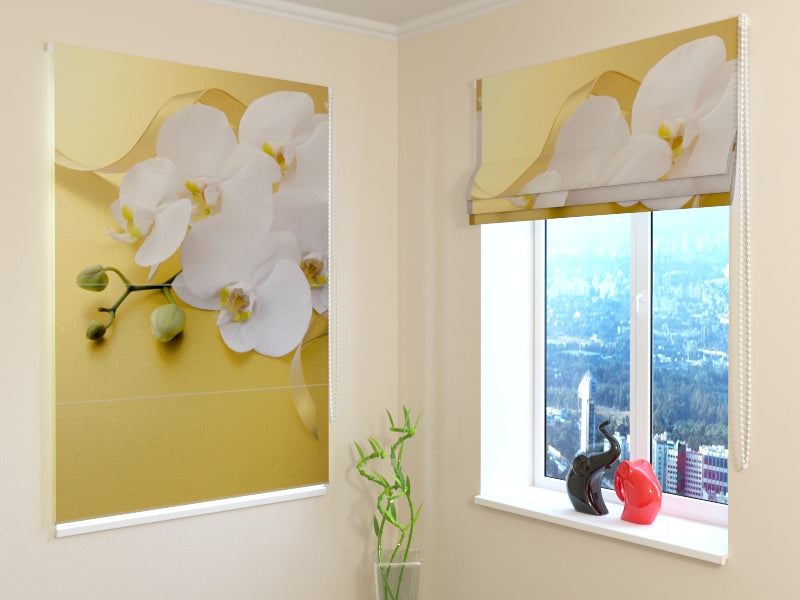 Tende a Pacchetto Orchidee su Oro — Foto