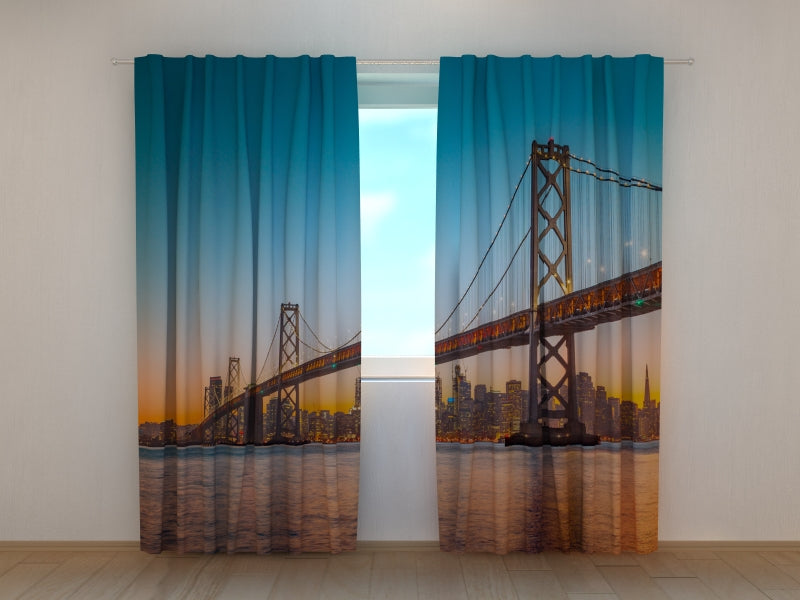 Foto Tende Skyline di San Francisco al Tramonto — Foto